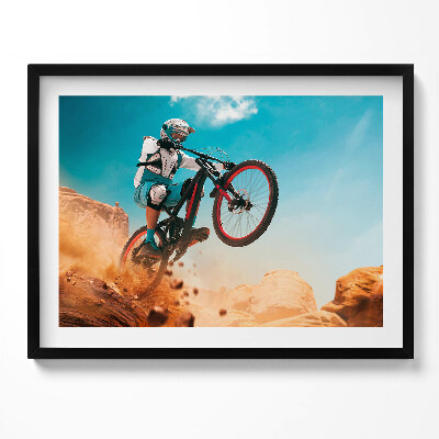 Obraz s rámem Jízda na motorce v poušti