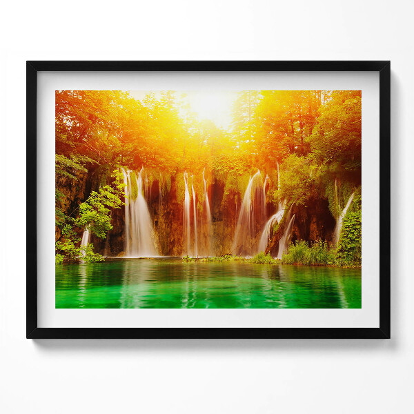 Obraz s rámem Malebný pohled na vodopád