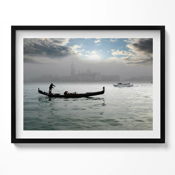 Obraz s rámem Benátské gondoly