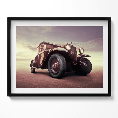 Obraz s rámem Automobilový průmysl - auto ve stylu vintage