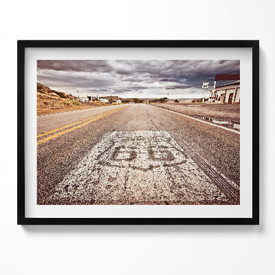 Obraz s rámem Route 66 Americká státní silnice