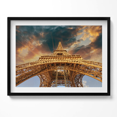 Obraz s rámem Eiffelova věž ve slunečním světle