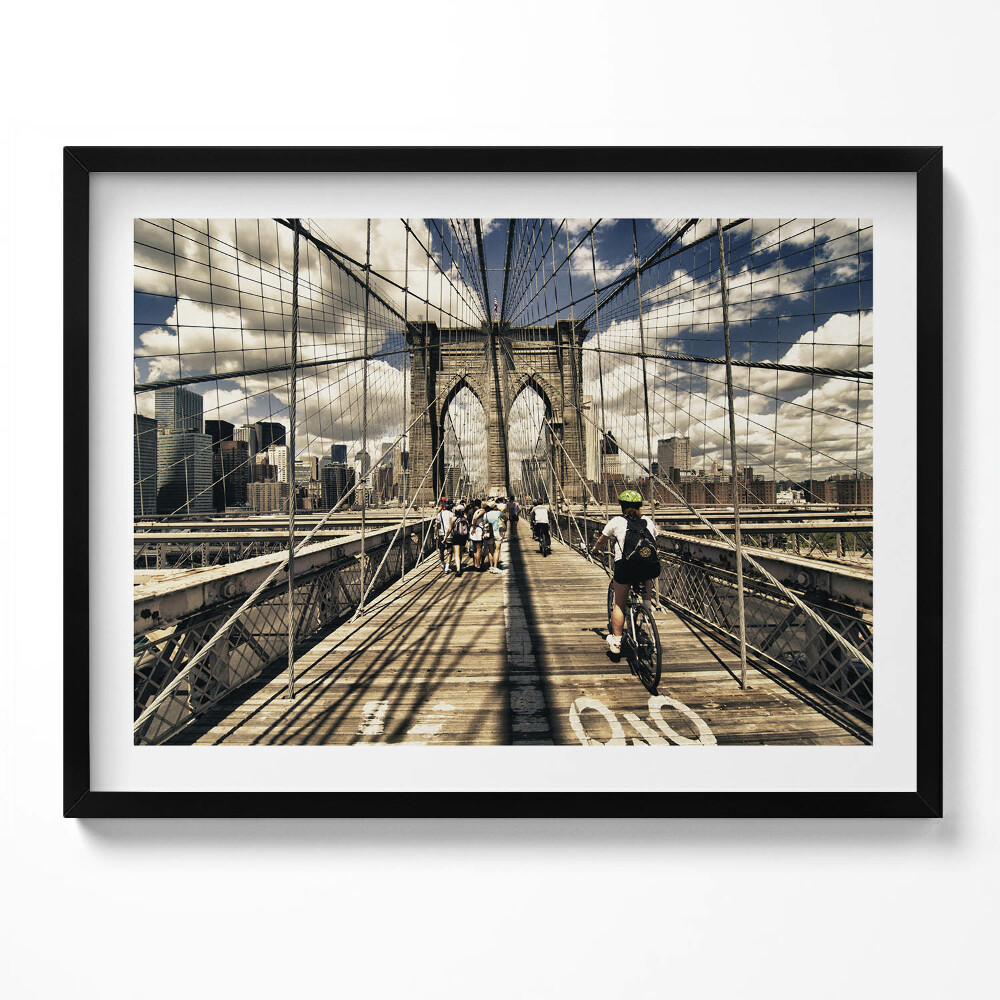 Obraz s rámem Pohled na Brooklyn Bridge v New Yorku