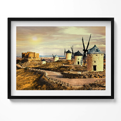 Obraz s rámem Cosuegra větrné mlýny
