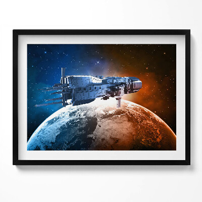 Obraz s rámem Kosmická loď