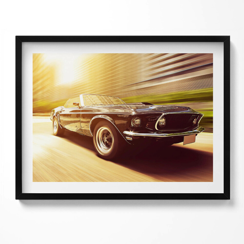 Obraz s rámem Klasické auto za jízdy
