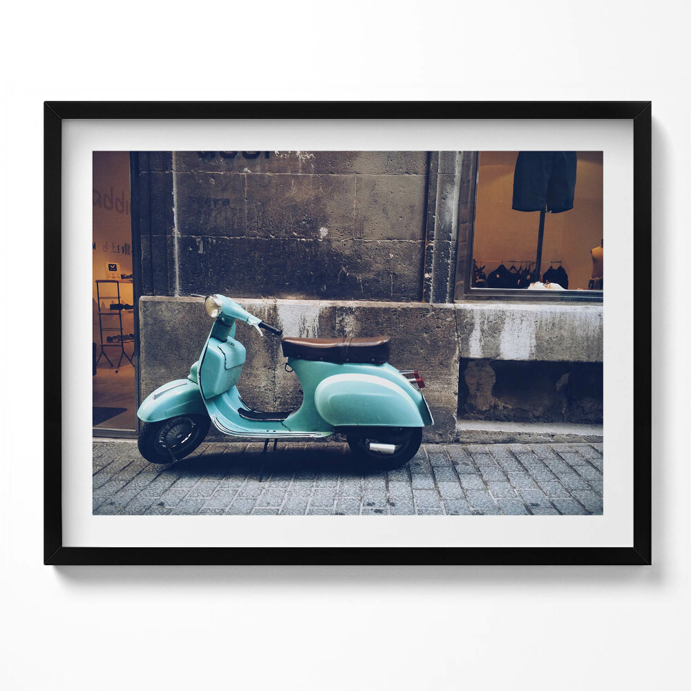 Obraz s rámem Skútr v Palma de Mallorca