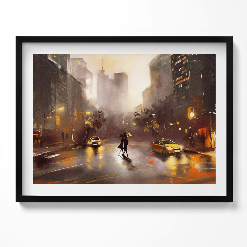 Obraz s rámem Pohled na ulici v New Yorku