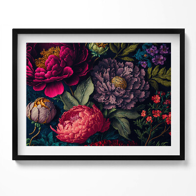 Obraz s rámem Vintage kytice botanických květin