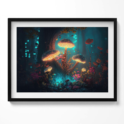 Obraz s rámem Lesní a kouzelné houby