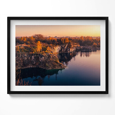 Obraz s rámem Krakov, jezero Zakrzówek na podzim