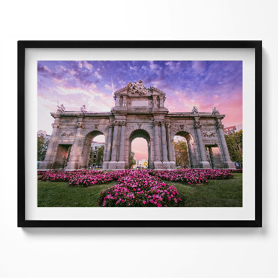 Obraz s rámem Dveře Alcala Madrid Španělsko