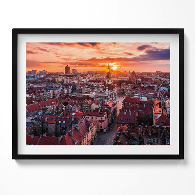 Obraz s rámem Poznaň - panorama
