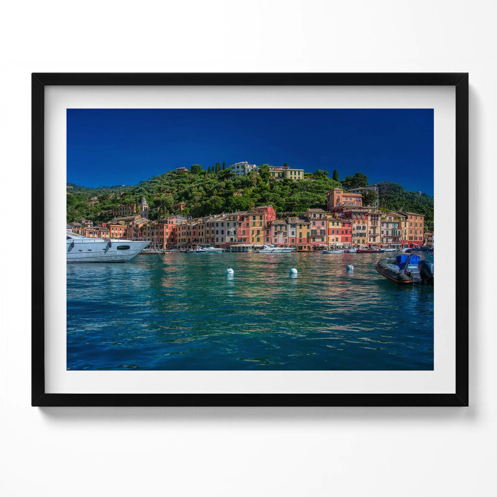 Obraz s rámem Lodě plující v Portofinu