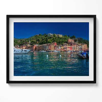 Obraz s rámem Lodě plující v Portofinu