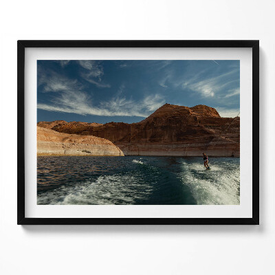 Obraz s rámem Osoba vodní lyžování