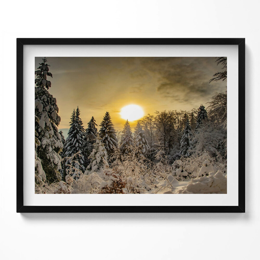 Obraz s rámem Zimní krajina Beskydy