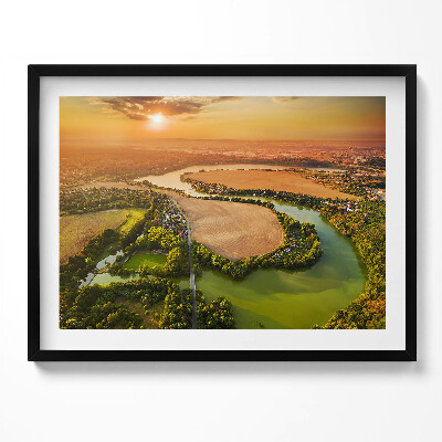 Obraz s rámem České údolí Pilzno Litice