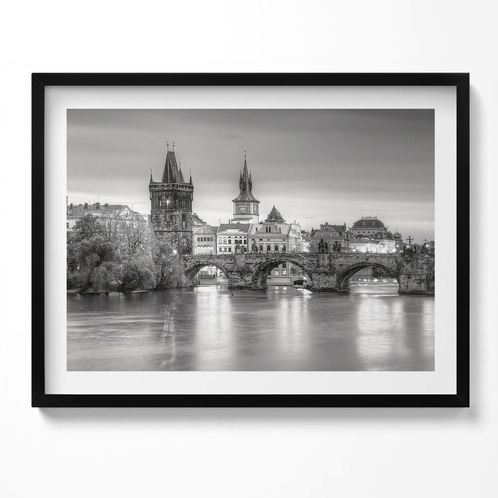 Obraz s rámem Pohled na Karlův most v Praze