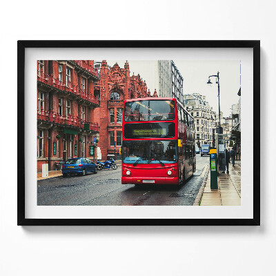 Obraz s rámem Autobus v Birminghamu ve Velké Británii