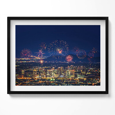 Obraz s rámem Město Phoenix v noci