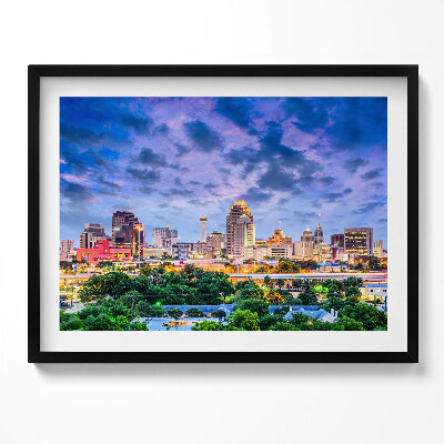 Obraz s rámem Krajina města San Antonio