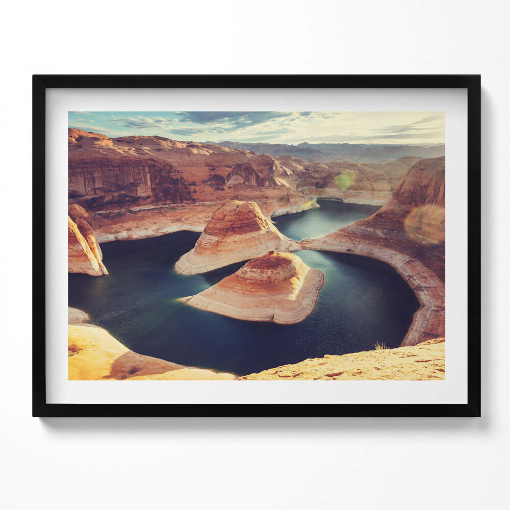 Obraz s rámem Powel lake USA