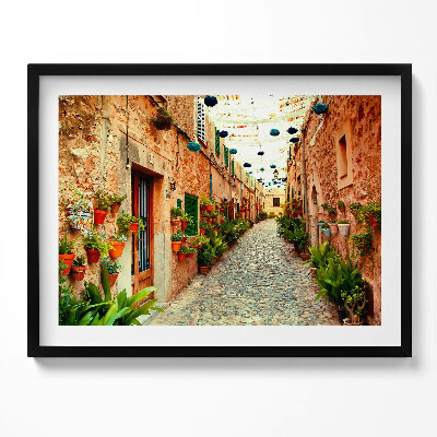 Obraz s rámem Ulice ve vesnici Valldemossa