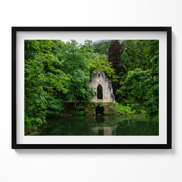 Obraz s rámem Ruiny staré kaple Chamonix Francie