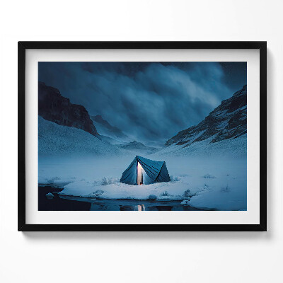 Obraz s rámem Stan v horách Islandu