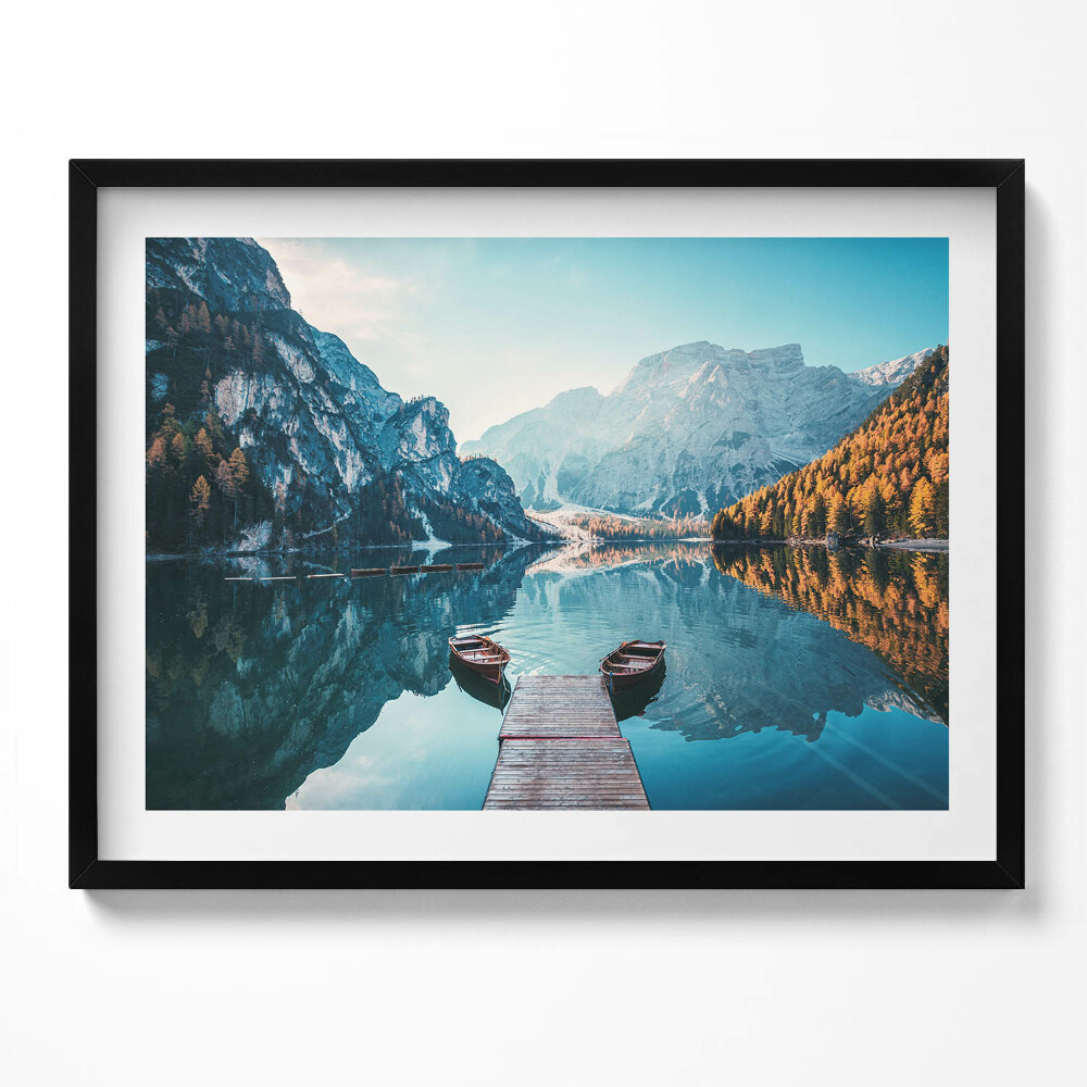 Obraz s rámem Lodě na jezeře