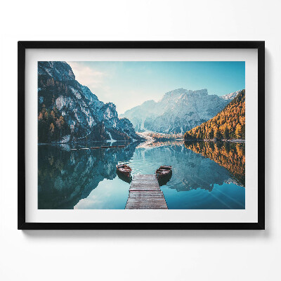 Obraz s rámem Lodě na jezeře