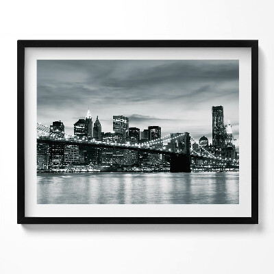Obraz s rámem Brooklyn Bridge Nové panorama