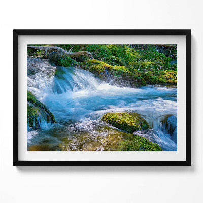 Obraz s rámem Zurčící potok v lese