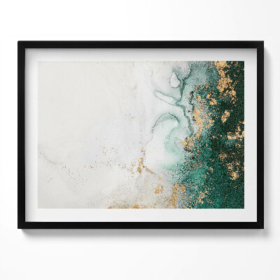 Obraz s rámem Abstraktní kompozice se zlatem