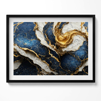 Obraz s rámem Glamour abstraktní textura se zlatem