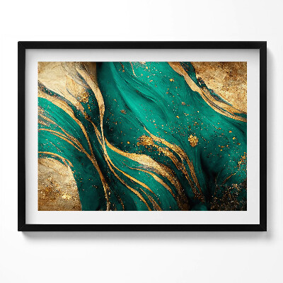Obraz s rámem Abstrakce se zlatem