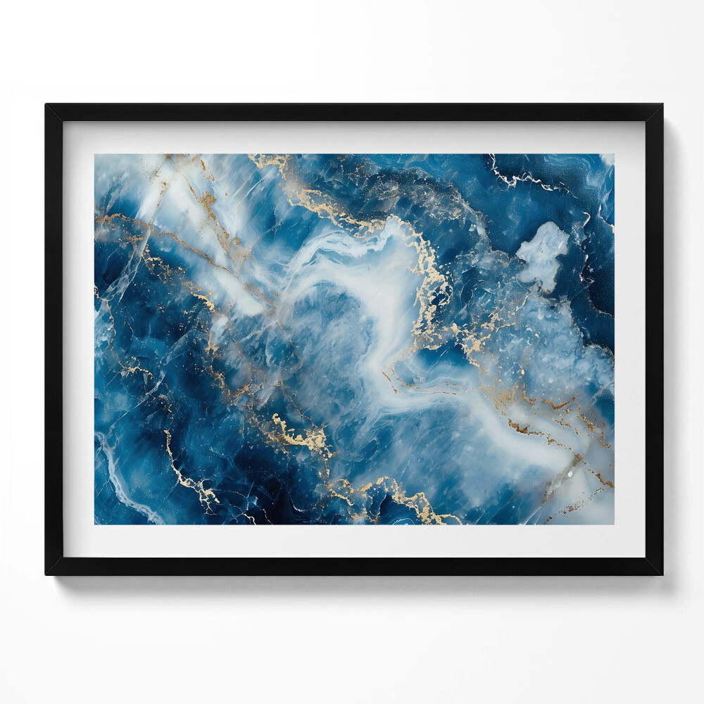 Obraz s rámem Kamenná textura se zlatem