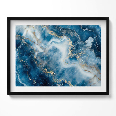 Obraz s rámem Kamenná textura se zlatem