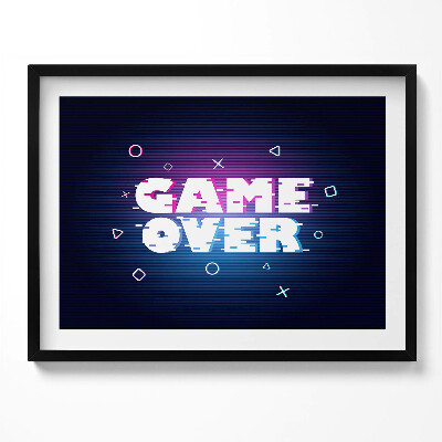 Obraz s rámem Stylizovaný nápis pro hráče 