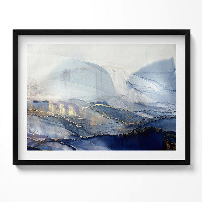 Obraz s rámem Abstrakce se zlatem