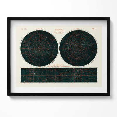 Obraz s rámem Obloha a vesmírná grafika