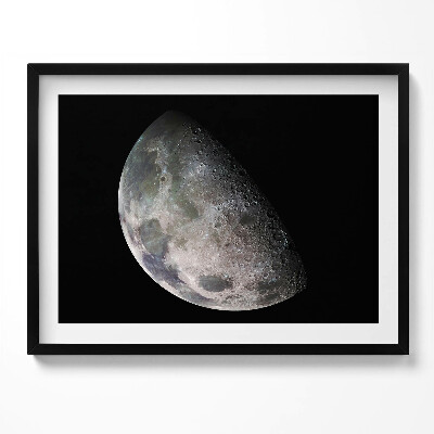 Obraz s rámem Měsíc na černé obloze