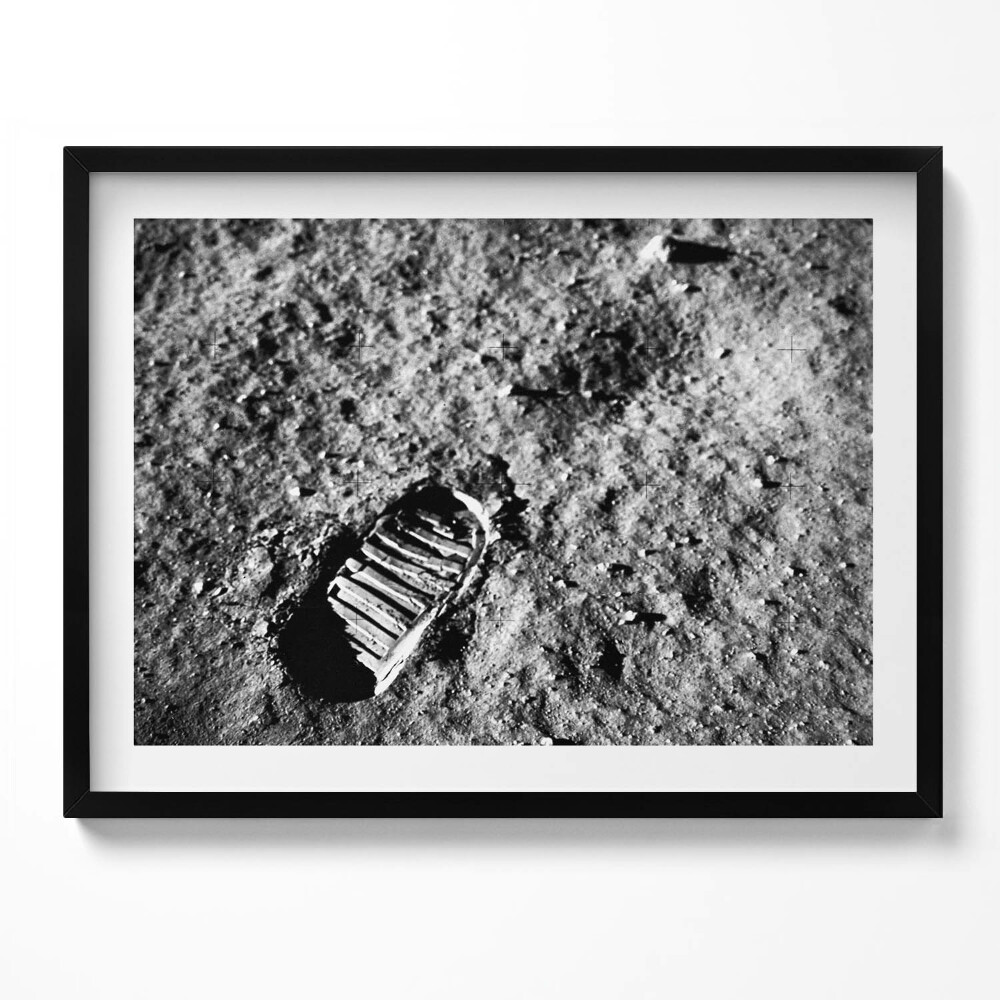 Obraz s rámem Fotografie První krok na Měsíci od NASA