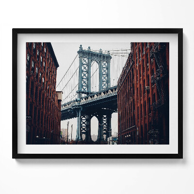 Obraz s rámem Architektura města mostu