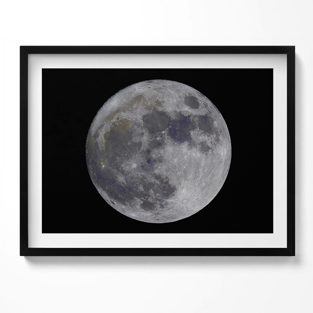 Obraz s rámem Úplněk na černé obloze