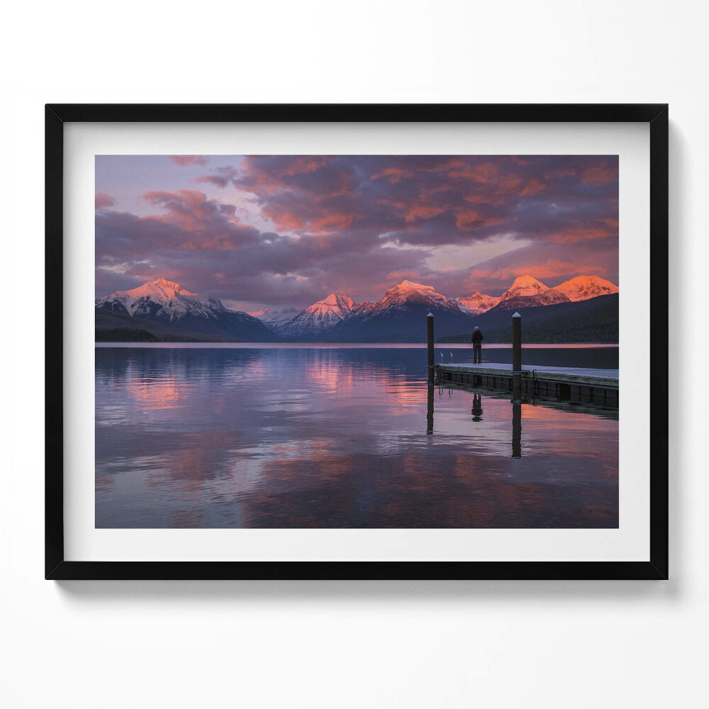 Obraz s rámem Jezerní hory a mraky