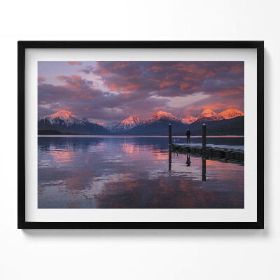 Obraz s rámem Jezerní hory a mraky