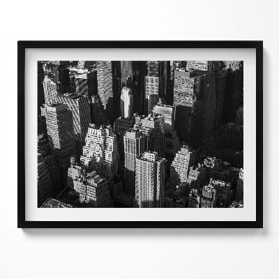 Obraz s rámem Černá a bílá městská architektura