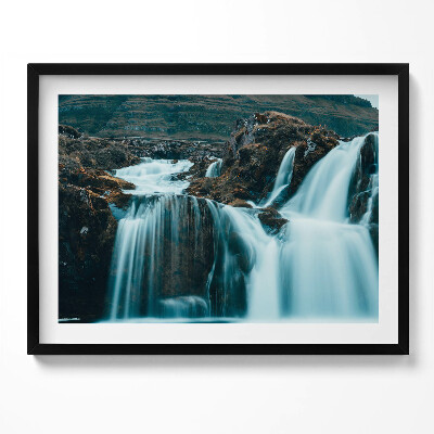 Obraz s rámem Fotografie horského vodopádu